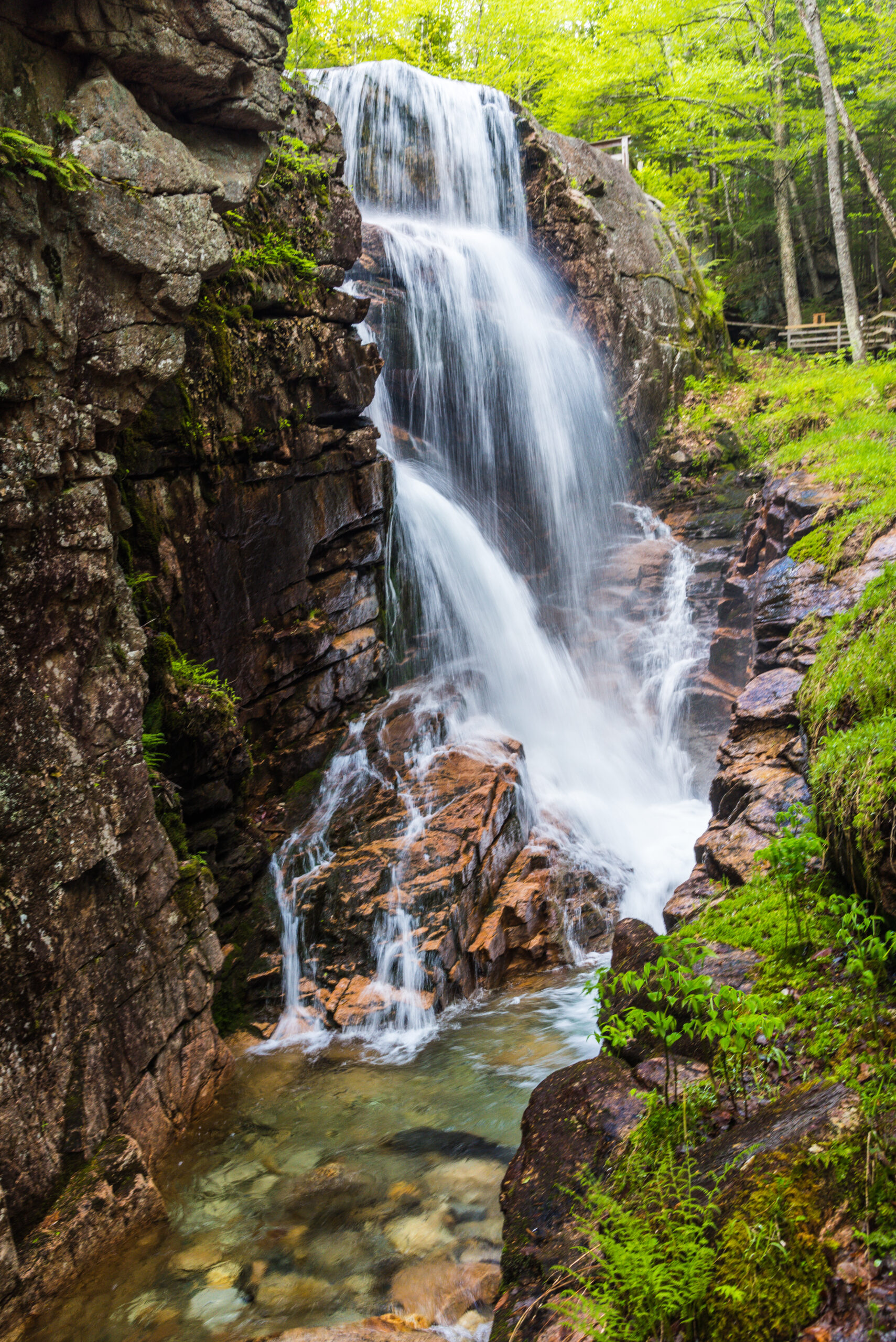 Avalanche Falls, Flume Gorge, Franconia Notch State Park, New Hampshire, United States
